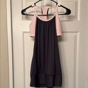 Lululemon Pink and Gray Strappy Tank